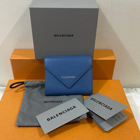 Balenciaga Handbags - SOLD❤️Authentic Balenciaga Mini Wallet in Blue💙